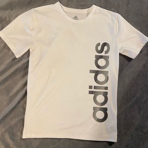 White Adidas Workout Tee Simple